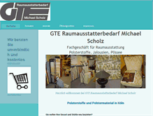 Tablet Screenshot of gte-raumausstatterbedarf.de